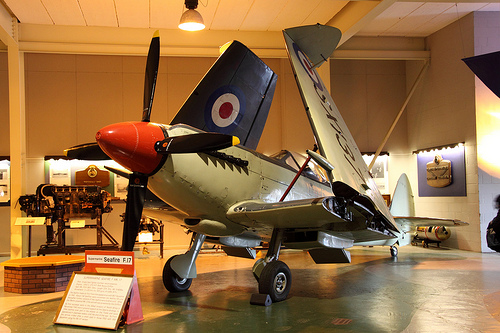Supermarine Seafire F17 con número de Serie SX137 conservado en el Fleet Air Arm Museum en Yeovilton, Inglaterra