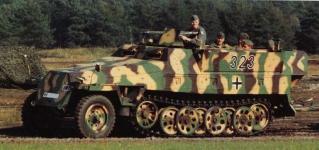 SdKfz 251 Ausf. D del German Army Tank Museum. Anteriormente formó parte de la colección del Patton Museum of Cavalry and Armor