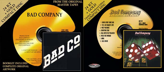Bad Company - 2 Albums (1974-1975) {Audio Fidelity, 24-Karat Gold Disc Remastered}