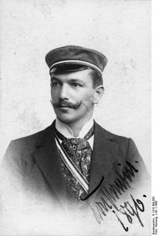 Constantin von Neurath como estudiante en Tübingen, en 1896