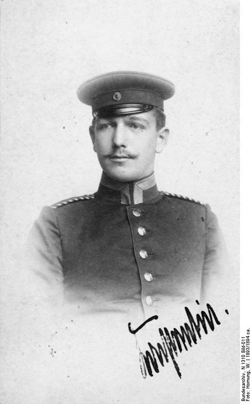 Constantin von Neurath durante el servicio militar, 1893