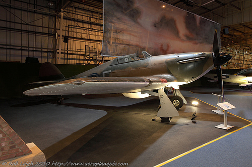Hawker Hurricane Mk I con número de Serie P2617 conservado en el RAF Museum de Hendon en Londres, Inglaterra
