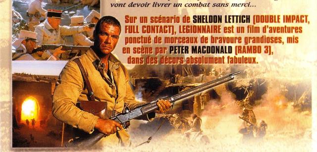 Alain Lefevre, Jean-Claude Van damme, empuñando un fusil Lebel durante la película Legionnaire dirigida por Peter MacDonald