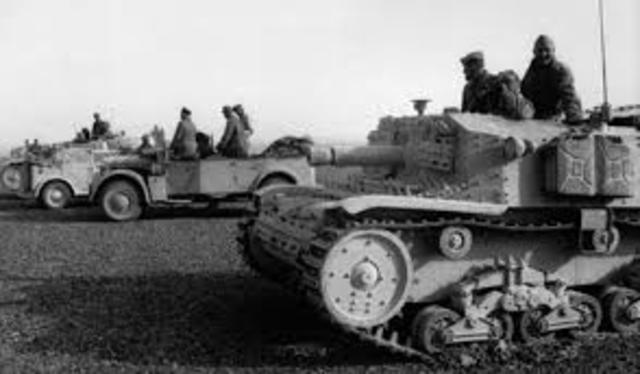 Libia, 1942, con el mariscal Rommel al fondo