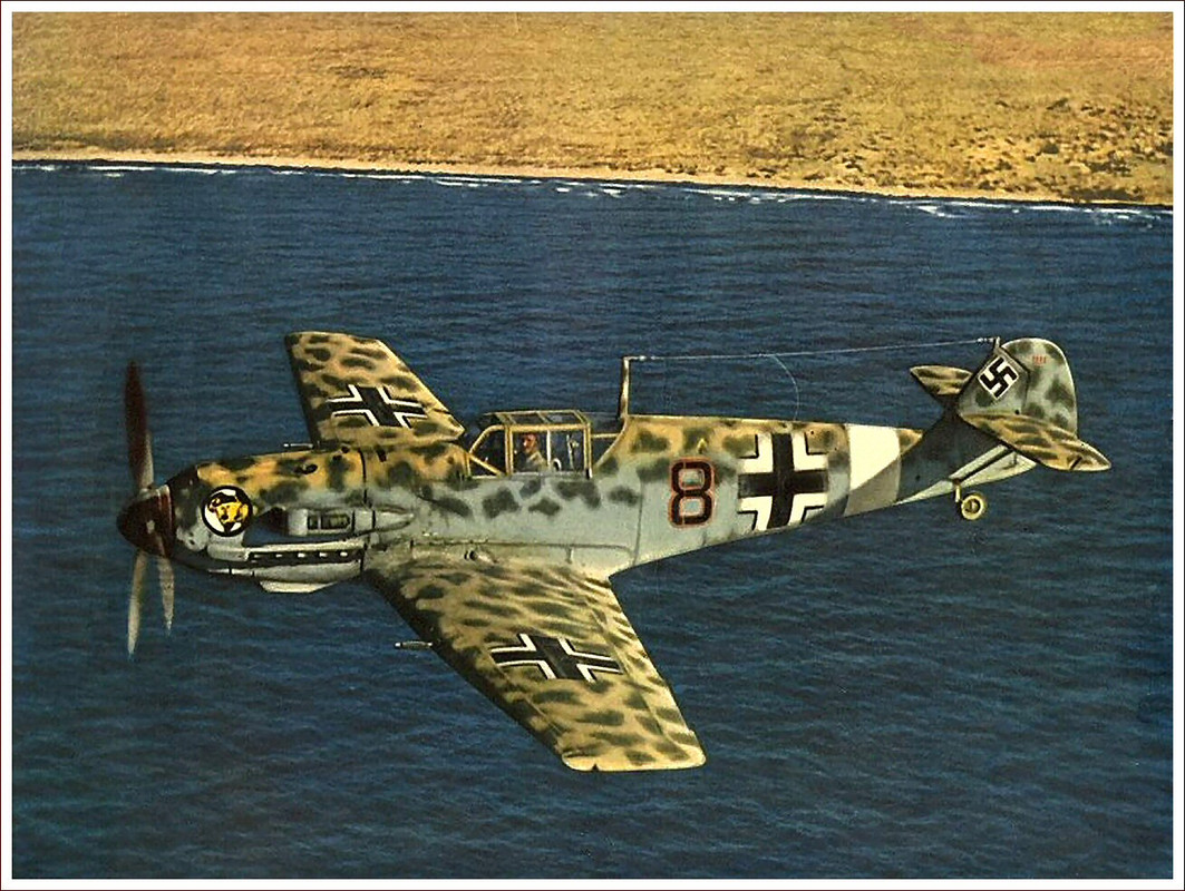 Messerschmitt bf 109 del 7Âº escuadrÃ³n de caza. Norte de Ãfrica