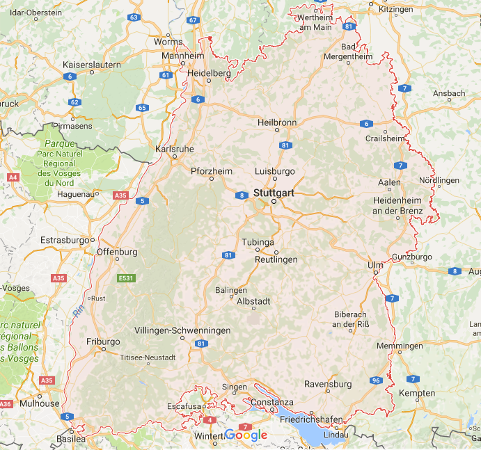 BADEN-WÜRTTEMBERG (Selva Negra, ...) - Diarios - Itinerarios de 1 a 4 días, Region-Germany (1)