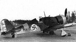 Este era el Fiat G.50 que piloteó Olli Puhakka durante su servicio en el Escuadrón 26