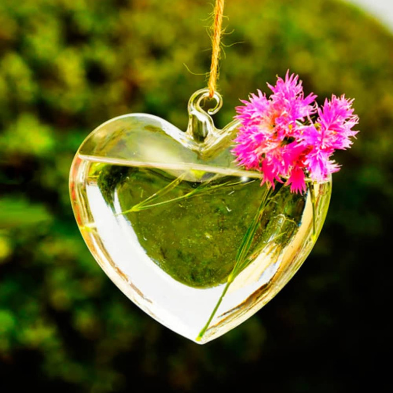 Hanging Heart Shape Terrarium for Valentine's. H-4.5