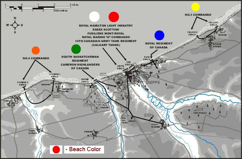 El plan general para la Operación Jubileo el 19 de agosto de 1942