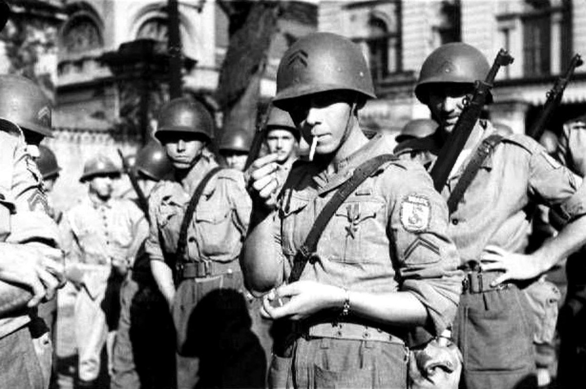 Tropas brasileñas en Montecassino. Fue importante el variado número de nacionalidades que intervinieron en la batalla